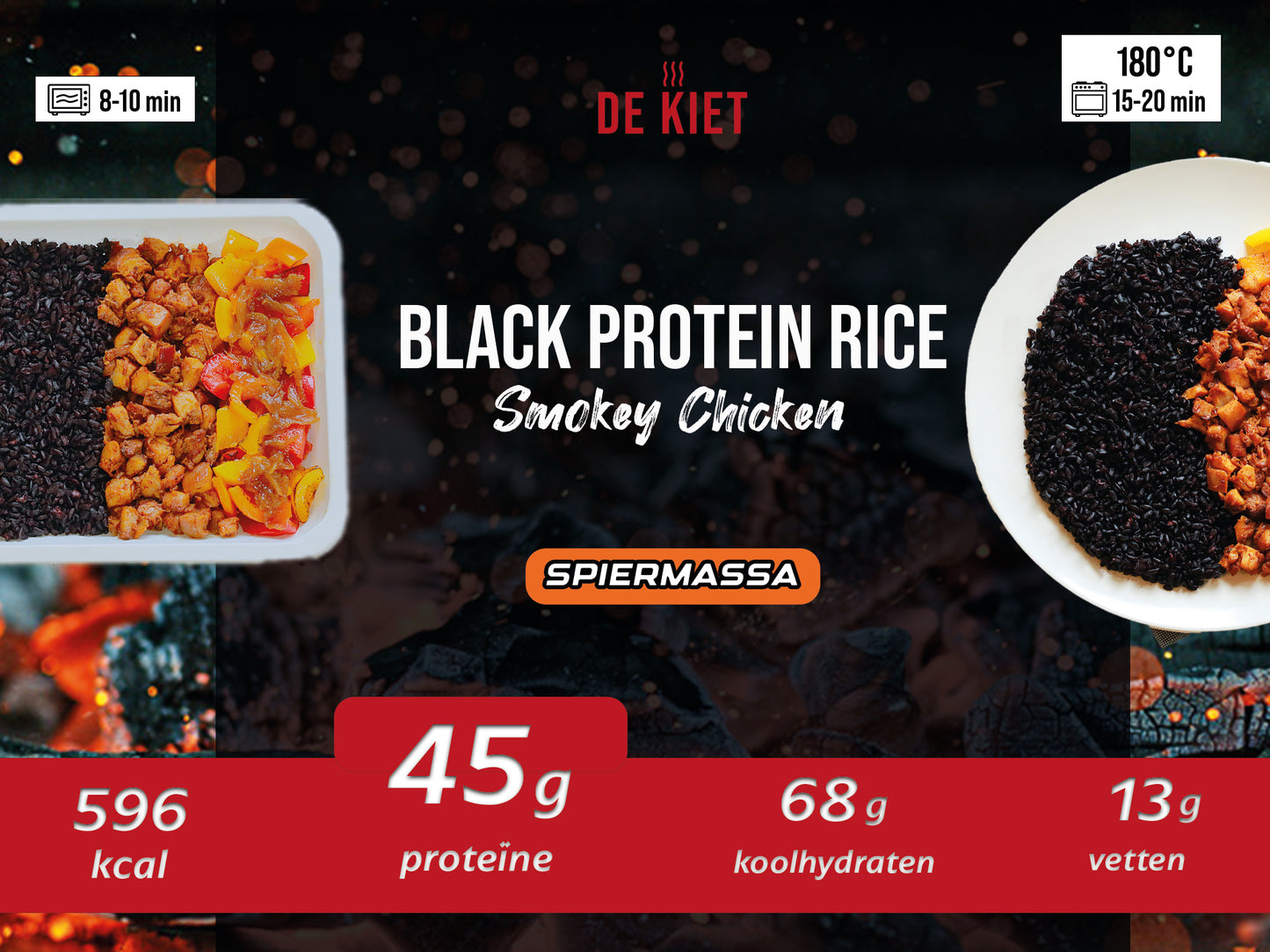 Black Protein Rice | Smokey Chicken